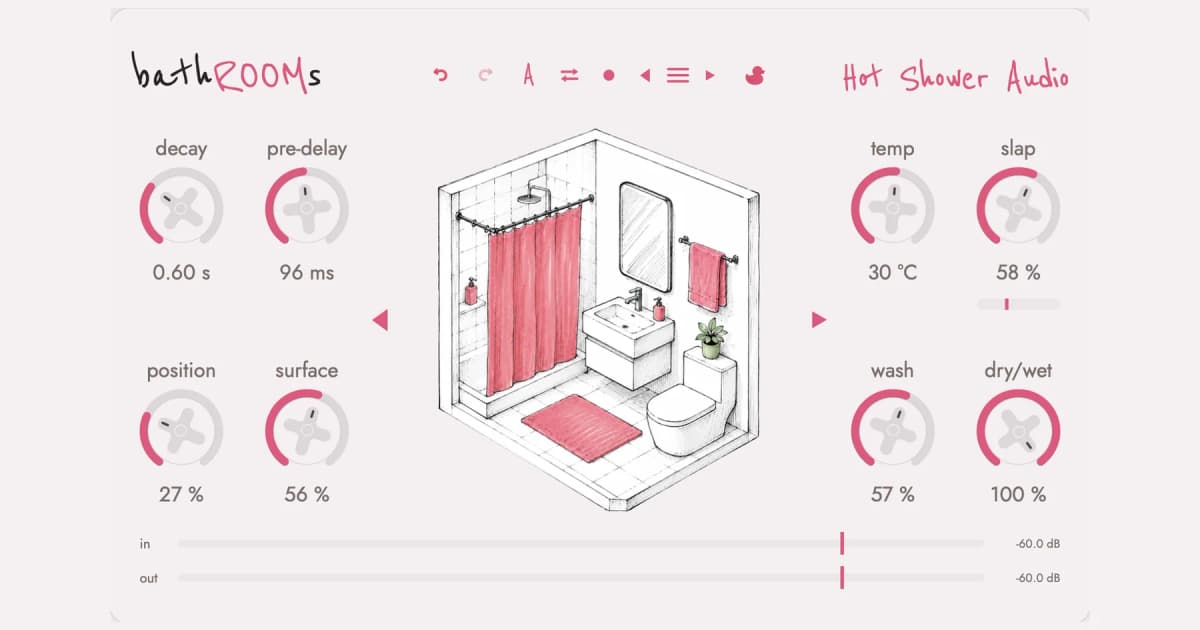 Hot Shower Audio bathROOMs reverb plugin
