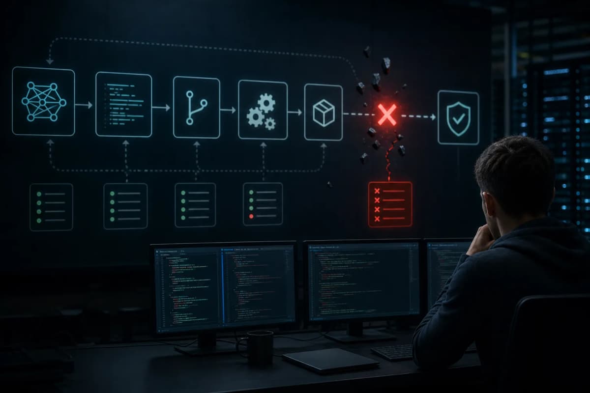 A code agent stopped by verification before production